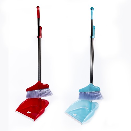Oaxy Dustpan with Brush Set 90cm - 2 Color Pack