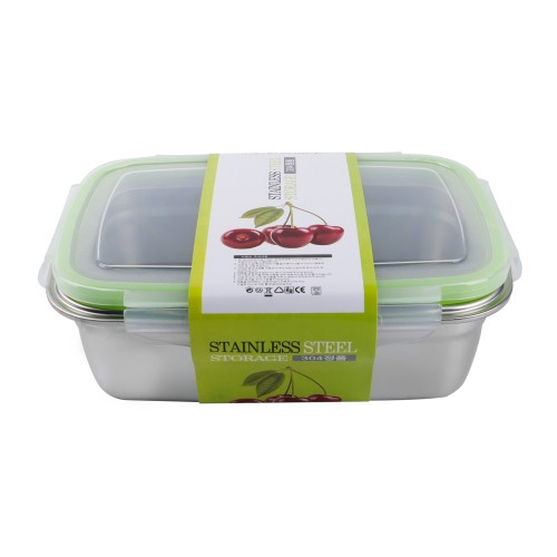 Generic Stainless Steel Airtight Food Container - 1000ml Green