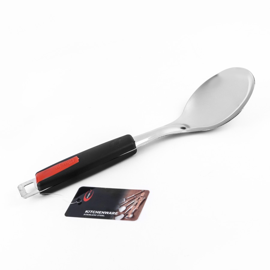 KITCHENMARK Stainless Steel Basting Rice Spoon - Black