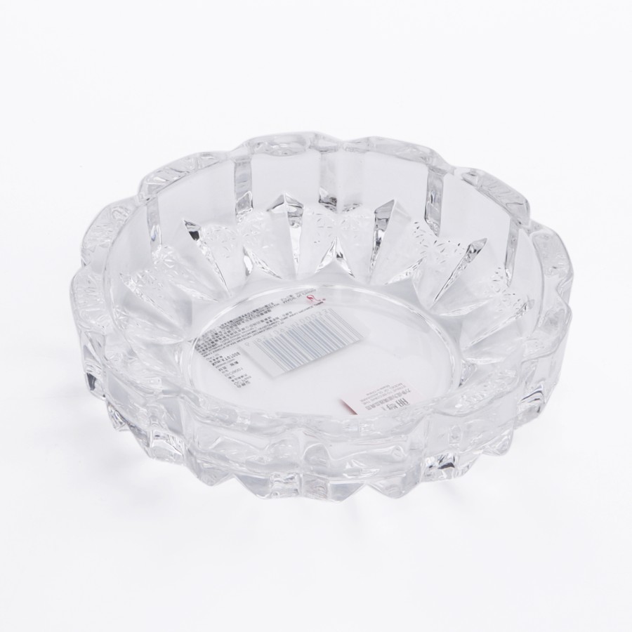 BLINKMAX Round Transparent Glass Ashtray 12cm