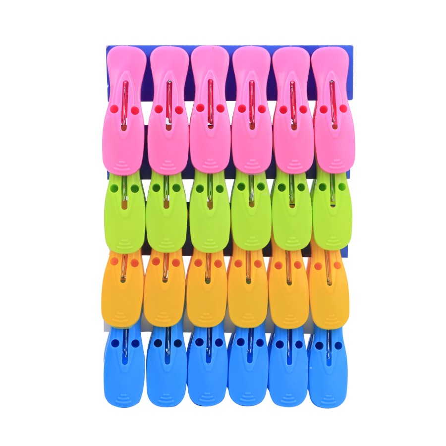 Generic 24pc Plastic Cloth Pegs Clips - Multicolor