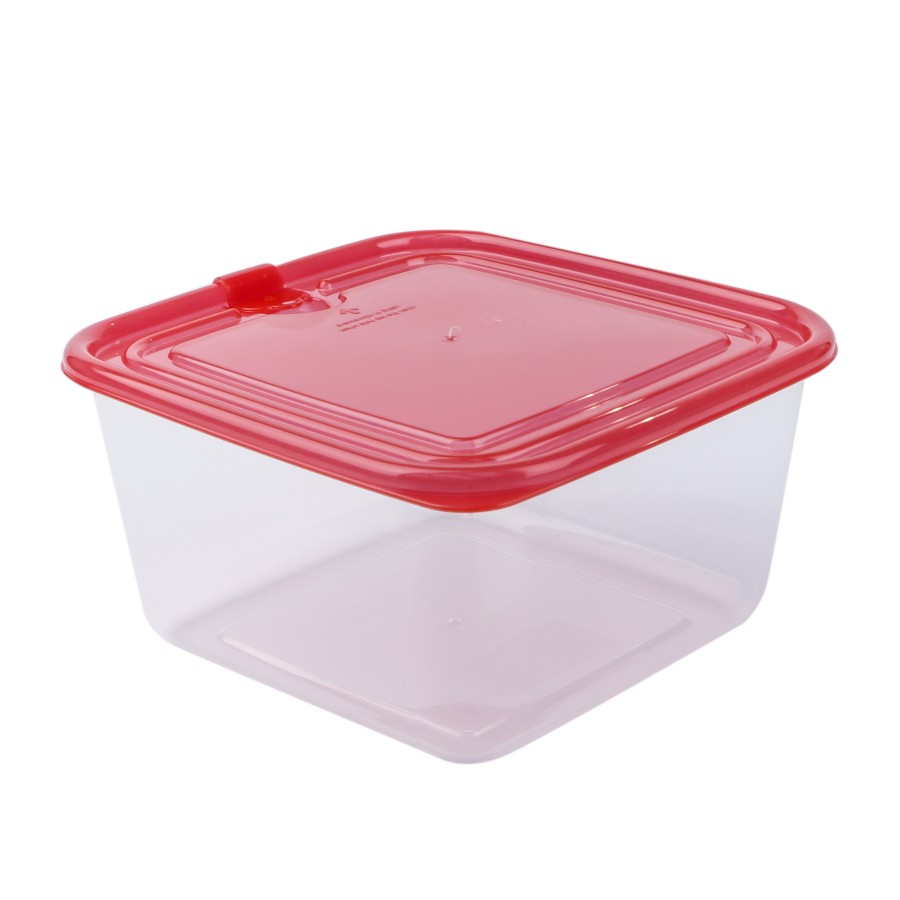 Generic Plastic Square 3pc Microwavable Airtight Food Storage Container 1100ml - 3 Color Pack