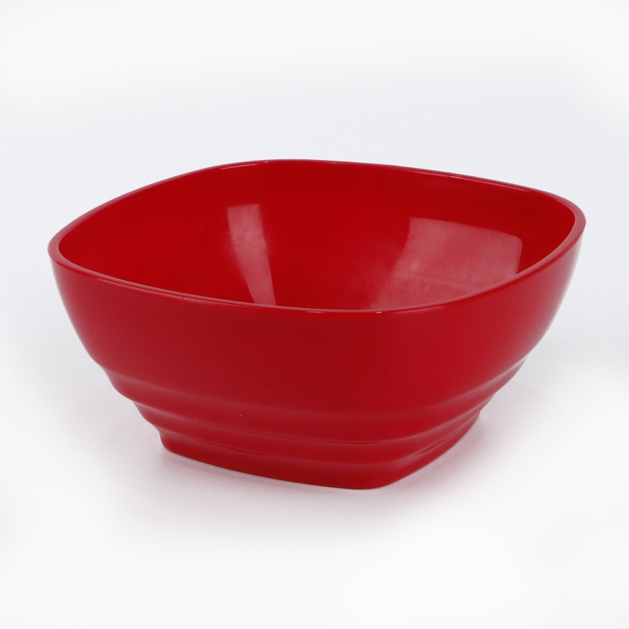 Generic Square Plastic Bowl 320ml 6pc Set - 4 Color Pack