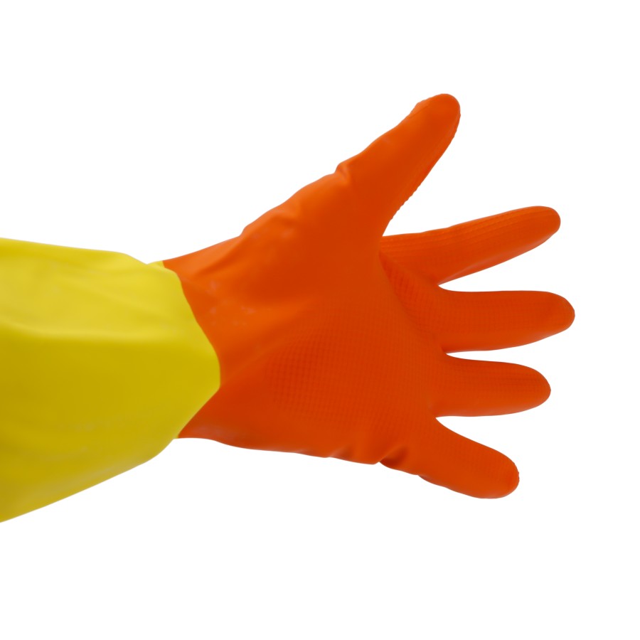 KITCHENMARK Rubber Latex Household Gloves Pair 33cm - Orange