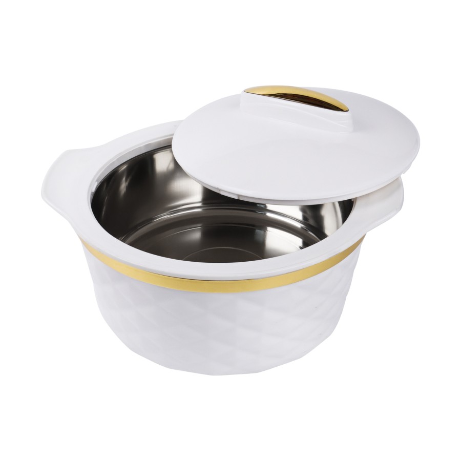 KITCHENMARK Kohenoor Stainless Steel Insulated Hotpot 6000ml - White