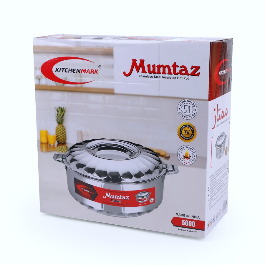 KITCHENMARK Mumtaz Stainless Steel Insulated Hot Pot - 5000ml