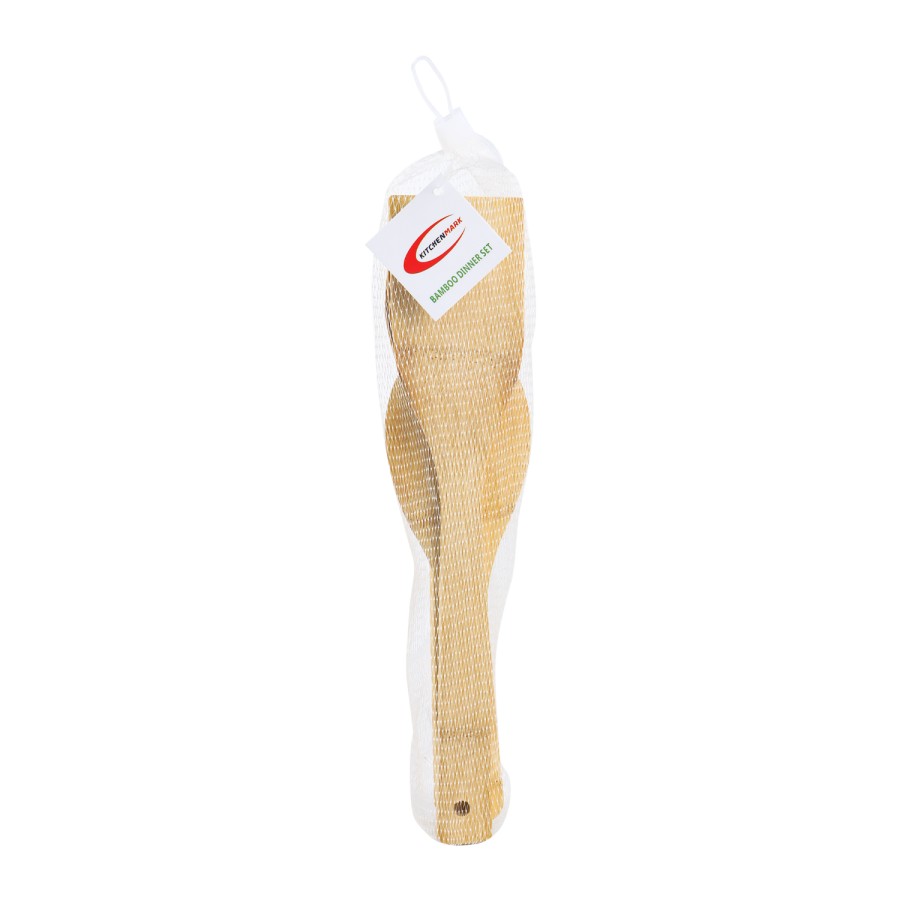 KITCHENMARK 4pc Bamboo Kitchen Spoon Set