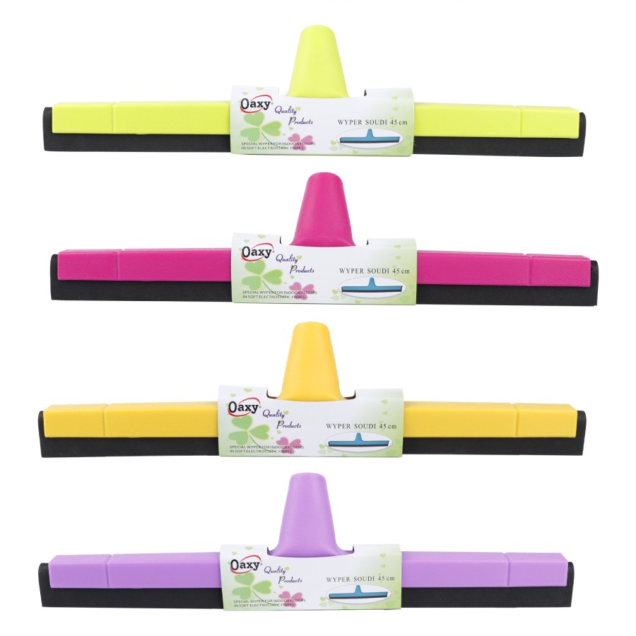 Oaxy Soudi Floor Wiper Squeegee 45cm - 4 Color Pack