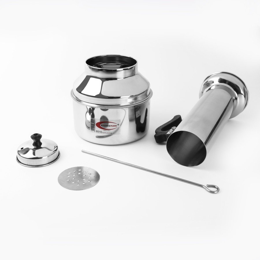 KITCHENMARK Stainless Steel Single Steamer Puttu Maker