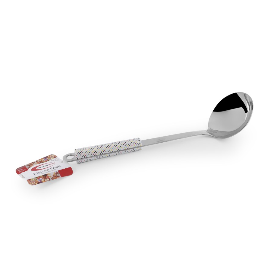 KITCHENMARK Stainless Steel Ladle Soup Spoon - Color Dots