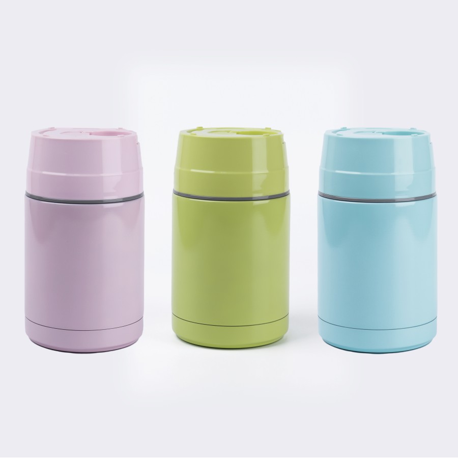 Generic Stainless Steel Insulated Stew Beaker 800ml - 3 Color Pack