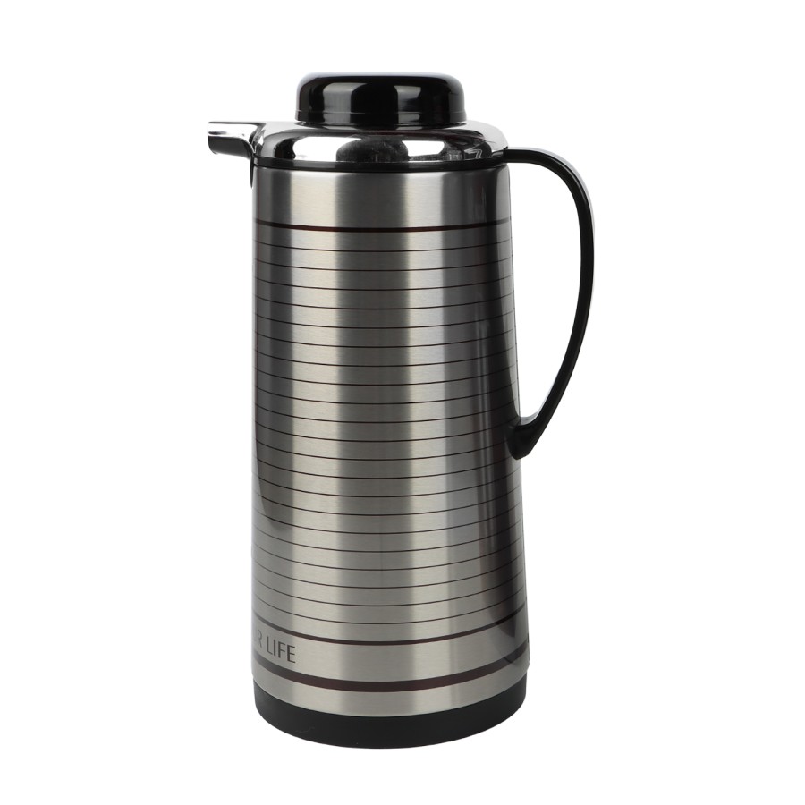 KITCHENMARK 1.6L Vacuum Flask - Silver Stripes