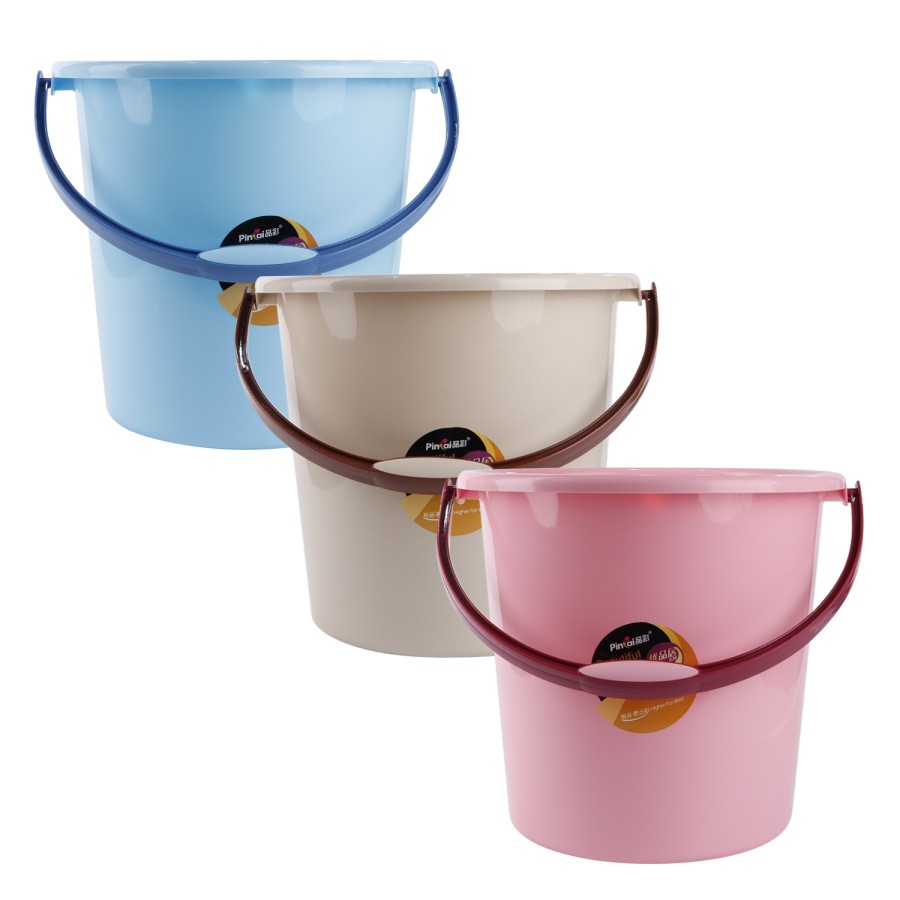 Generic Plastic Bucket with Handle 20L - 3 Color Pack