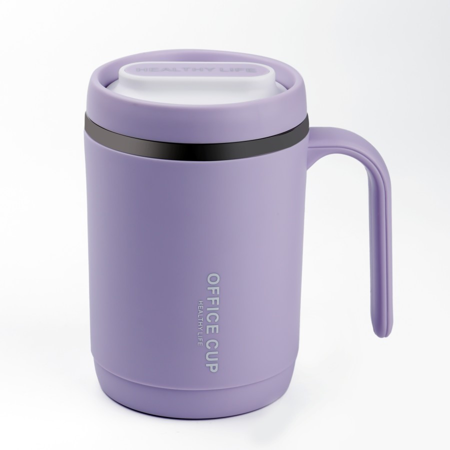 Generic Coffee Mug with Lid 500 ml - 2 Color Pack