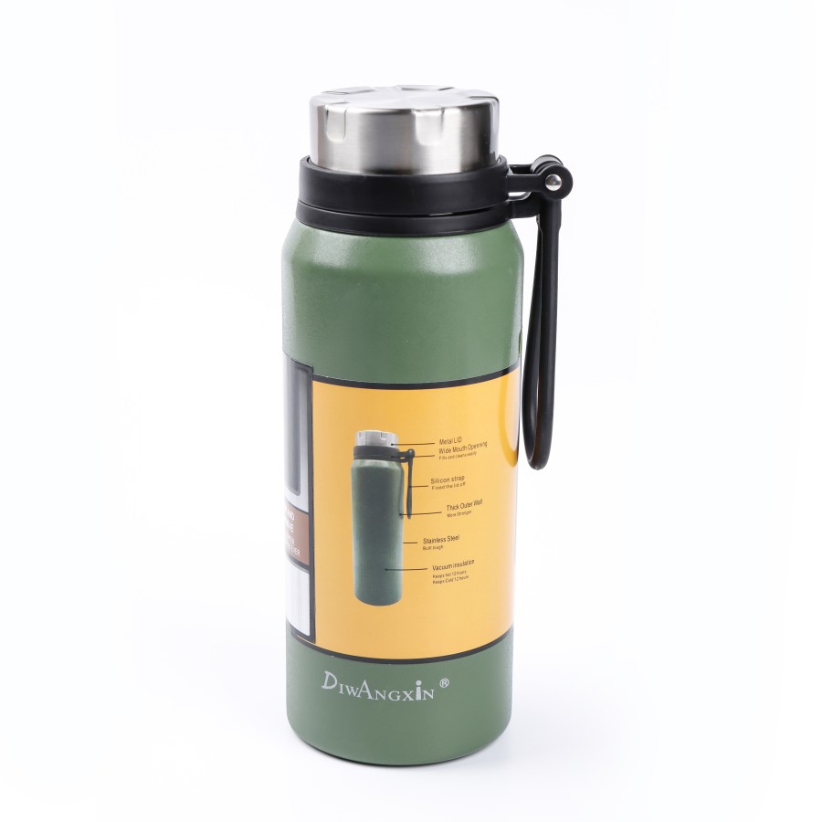 Generic Vacuum Thermos Stainless Steel Bottle 1100 mL - 2 Color Pack