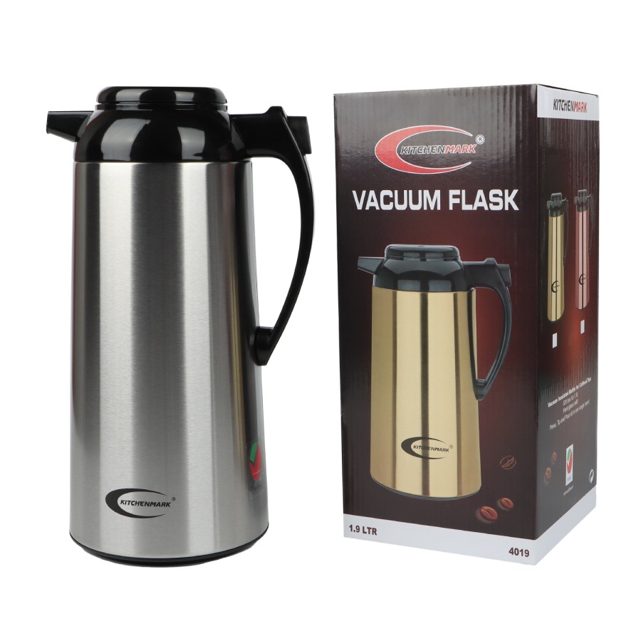 KITCHENMARK 1.9L Vacuum Flask - Silver 