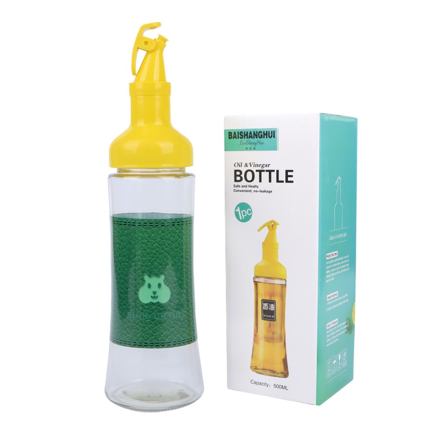 Generic Glass Control Oil Bottle 500ml - Multicolor